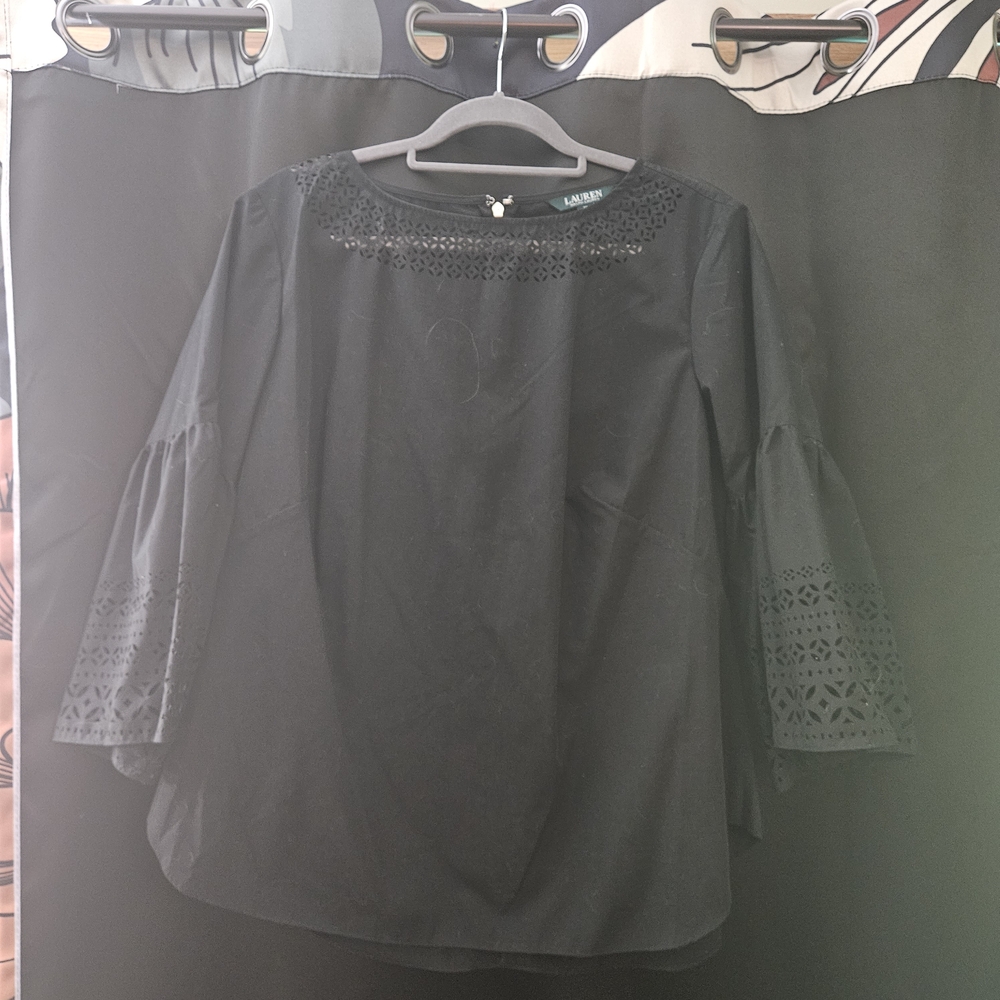 Lauren Ralph Black Blouse
